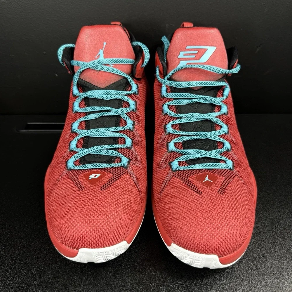 Size 12 JORDAN CP3 VIII AE Shoes RED BLUE WHITE mens Basketball Athletic